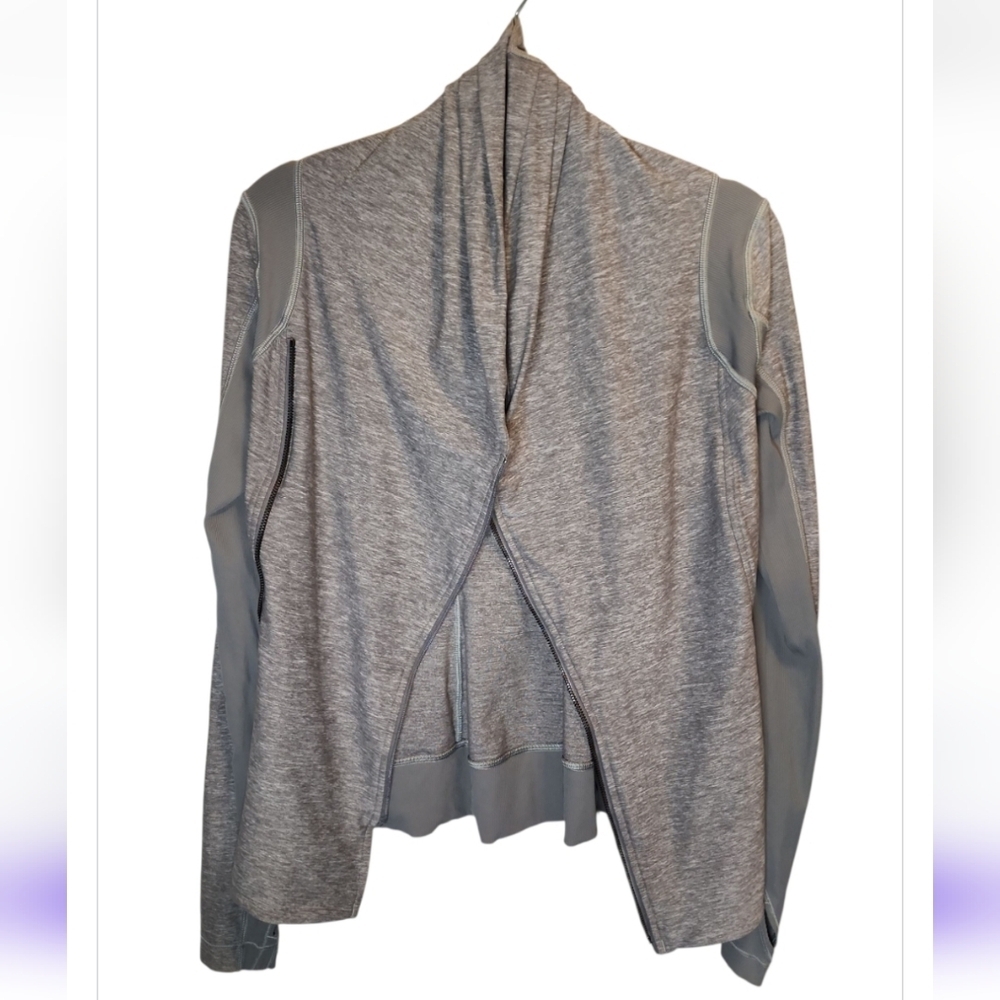 Lululemon Bhakti Double Zipper Yoga Jacket in Heather Slate Gray Women's Size 4 - Picture 6 of 9